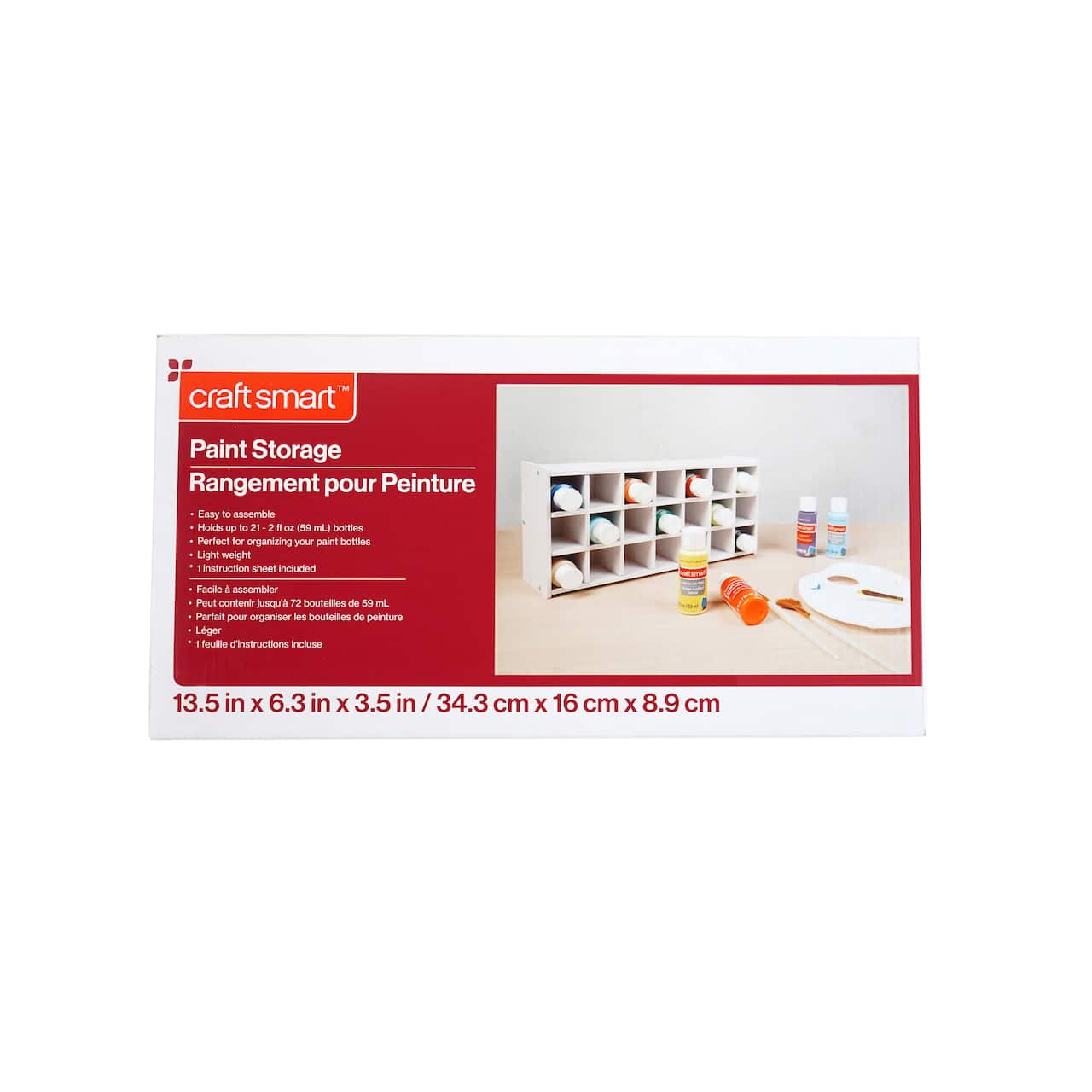 13.5" White Paint Storage Box by Craft Smart™